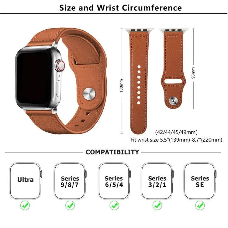KALEBOL For Apple Watch 10 46mm / Ultra 2 / Ultra 49mm / 9 8 7 45mm / SE (2023) SE (2022) SE 6 5 4 44mm / 3 2 1 42mm Watch Strap, Large Buckle