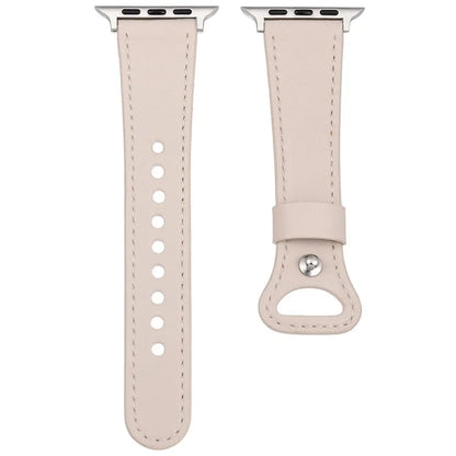 KALEBOL For Apple Watch Series 10 42mm / 9 8 7 41mm / SE (2023) SE (2022) SE 6 5 4 40mm / 3 2 1 38mm Genuine Cow Leather Watch Band