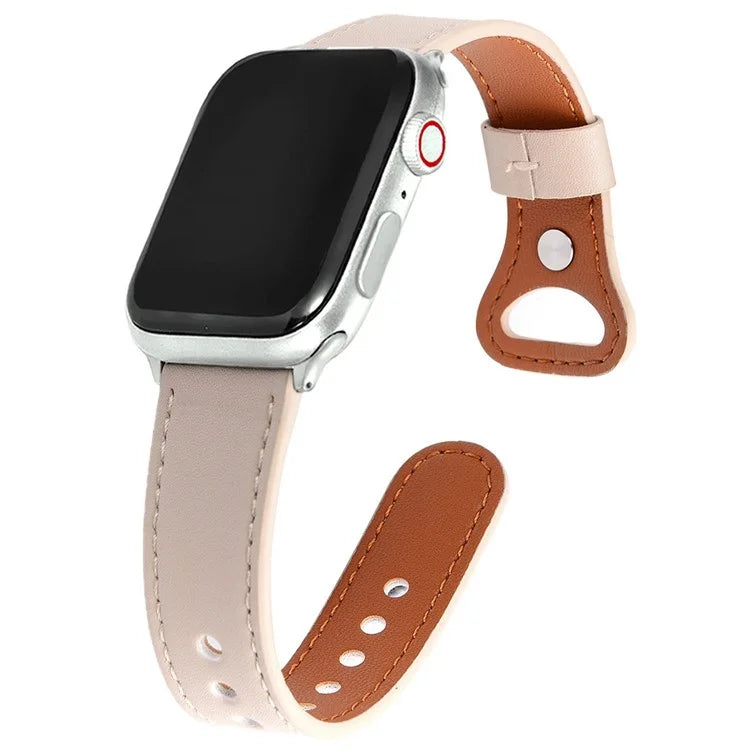 KALEBOL For Apple Watch Series 10 42mm / 9 8 7 41mm / SE (2023) SE (2022) SE 6 5 4 40mm / 3 2 1 38mm Genuine Cow Leather Watch Band