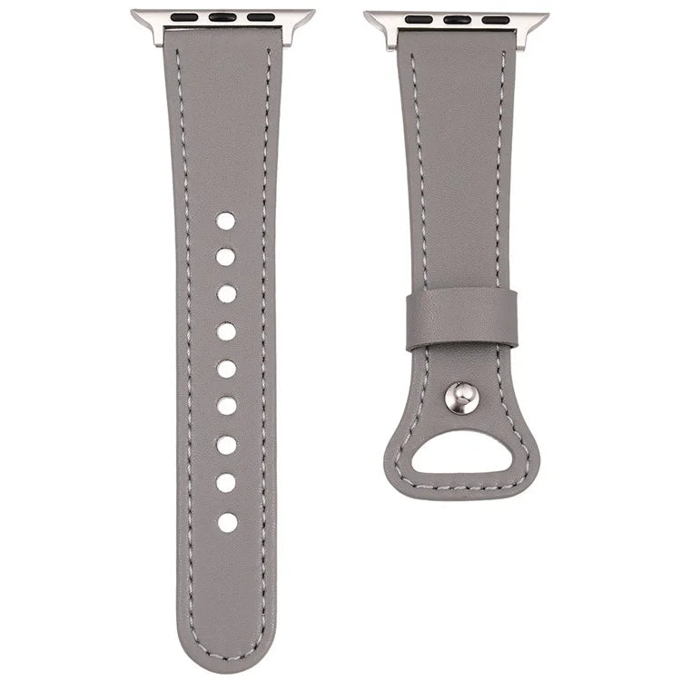 KALEBOL For Apple Watch Series 10 42mm / 9 8 7 41mm / SE (2023) SE (2022) SE 6 5 4 40mm / 3 2 1 38mm Genuine Cow Leather Watch Band