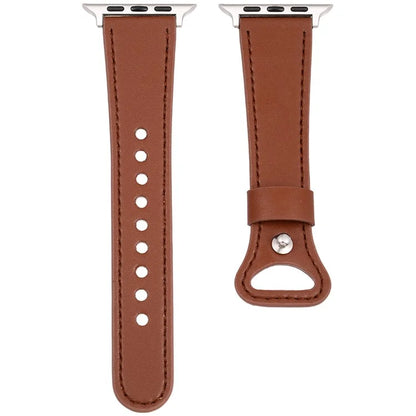 KALEBOL For Apple Watch Series 10 42mm / 9 8 7 41mm / SE (2023) SE (2022) SE 6 5 4 40mm / 3 2 1 38mm Genuine Cow Leather Watch Band