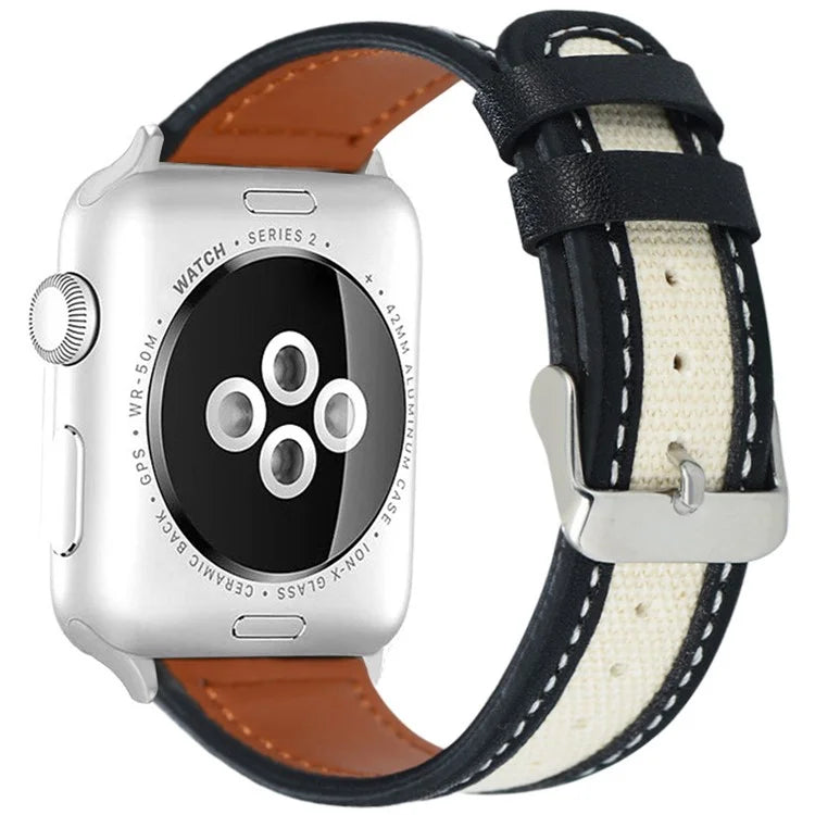 KALEBOL For Apple Watch Series 10 42mm / 9 8 7 41mm / SE (2023) SE (2022) SE 6 5 4 40mm / 3 2 1 38mm Genuine Cow Leather Strap