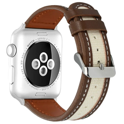 KALEBOL For Apple Watch Series 10 42mm / 9 8 7 41mm / SE (2023) SE (2022) SE 6 5 4 40mm / 3 2 1 38mm Genuine Cow Leather Strap
