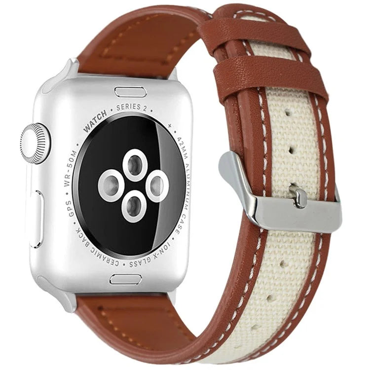 KALEBOL For Apple Watch Series 10 42mm / 9 8 7 41mm / SE (2023) SE (2022) SE 6 5 4 40mm / 3 2 1 38mm Genuine Cow Leather Strap