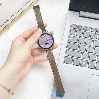 For Samsung Galaxy Watch3 45mm / Watch 46mm / Huawei Watch GT 4 46mm / Watch 4 22mm Magnetic Buckle Slim Microfiber Leather Watch Strap