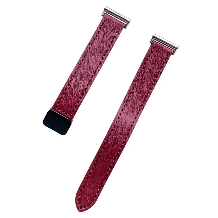 For Samsung Galaxy Watch3 45mm / Watch 46mm / Huawei Watch GT 4 46mm / Watch 4 22mm Magnetic Buckle Slim Microfiber Leather Watch Strap
