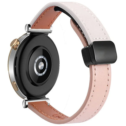 For Samsung Galaxy Watch3 45mm / Watch 46mm / Huawei Watch GT 4 46mm / Watch 4 22mm Magnetic Buckle Slim Microfiber Leather Watch Strap