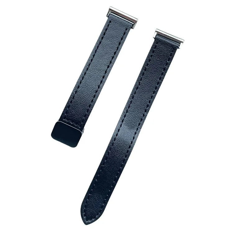 For Samsung Galaxy Watch3 45mm / Watch 46mm / Huawei Watch GT 4 46mm / Watch 4 22mm Magnetic Buckle Slim Microfiber Leather Watch Strap