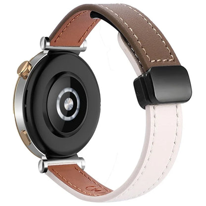 For Samsung Galaxy Watch3 45mm / Watch 46mm / Huawei Watch GT 4 46mm / Watch 4 22mm Magnetic Buckle Slim Microfiber Leather Watch Strap