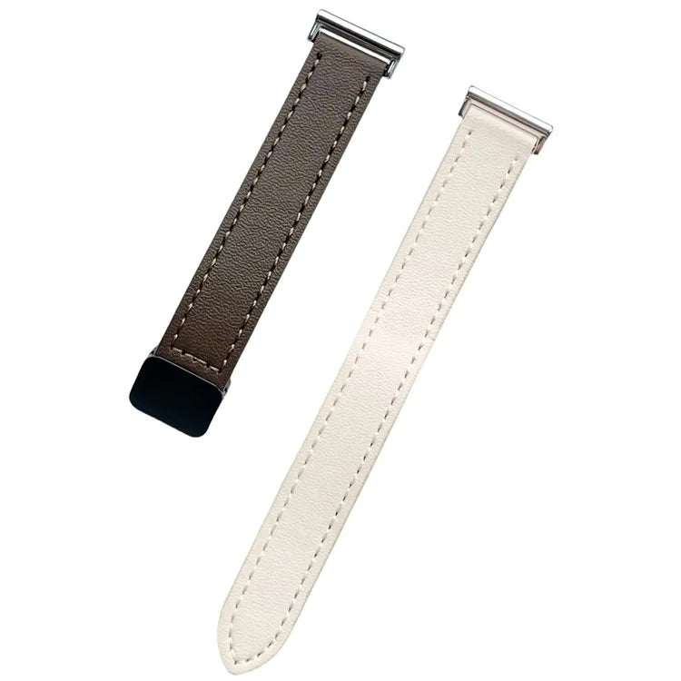 For Samsung Galaxy Watch3 45mm / Watch 46mm / Huawei Watch GT 4 46mm / Watch 4 22mm Magnetic Buckle Slim Microfiber Leather Watch Strap