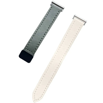 For Samsung Galaxy Watch3 45mm / Watch 46mm / Huawei Watch GT 4 46mm / Watch 4 22mm Magnetic Buckle Slim Microfiber Leather Watch Strap