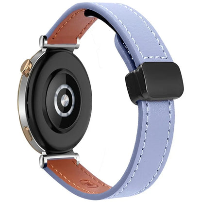 For Samsung Galaxy Watch7 / Watch FE / Watch6 / Watch 5 / Watch4 Universal 20mm Magnetic Buckle Slim Microfiber Leather Watch Strap