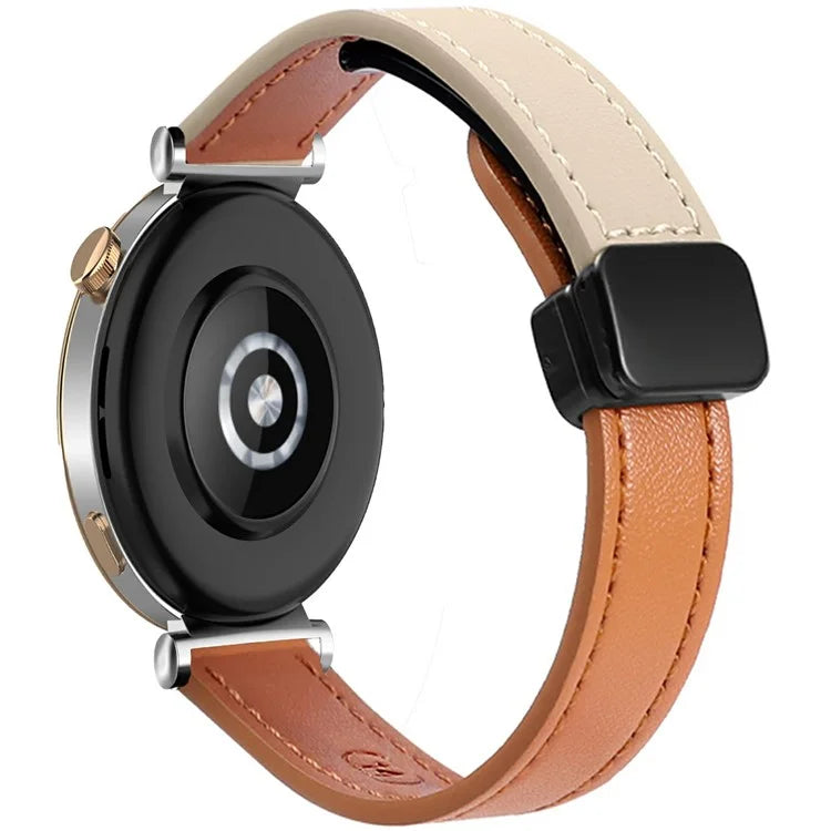 For Samsung Galaxy Watch7 / Watch FE / Watch6 / Watch 5 / Watch4 Universal 20mm Magnetic Buckle Slim Microfiber Leather Watch Strap