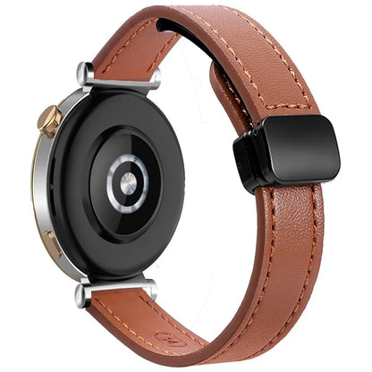 For Samsung Galaxy Watch7 / Watch FE / Watch6 / Watch 5 / Watch4 Universal 20mm Magnetic Buckle Slim Microfiber Leather Watch Strap