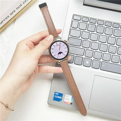 For Samsung Galaxy Watch7 / Watch FE / Watch6 / Watch 5 / Watch4 Universal 20mm Magnetic Buckle Slim Microfiber Leather Watch Strap