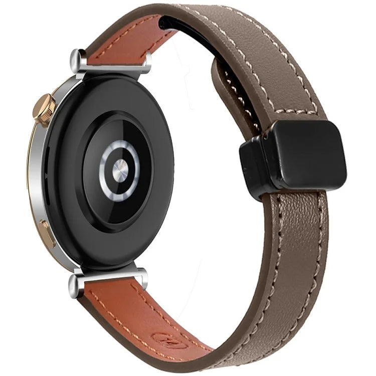 For Samsung Galaxy Watch7 / Watch FE / Watch6 / Watch 5 / Watch4 Universal 20mm Magnetic Buckle Slim Microfiber Leather Watch Strap