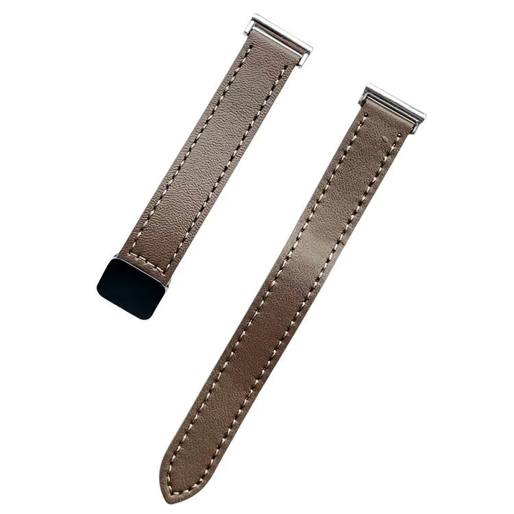 For Samsung Galaxy Watch7 / Watch FE / Watch6 / Watch 5 / Watch4 Universal 20mm Magnetic Buckle Slim Microfiber Leather Watch Strap