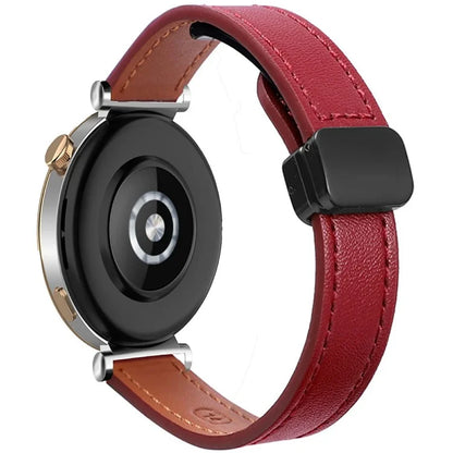 For Samsung Galaxy Watch7 / Watch FE / Watch6 / Watch 5 / Watch4 Universal 20mm Magnetic Buckle Slim Microfiber Leather Watch Strap