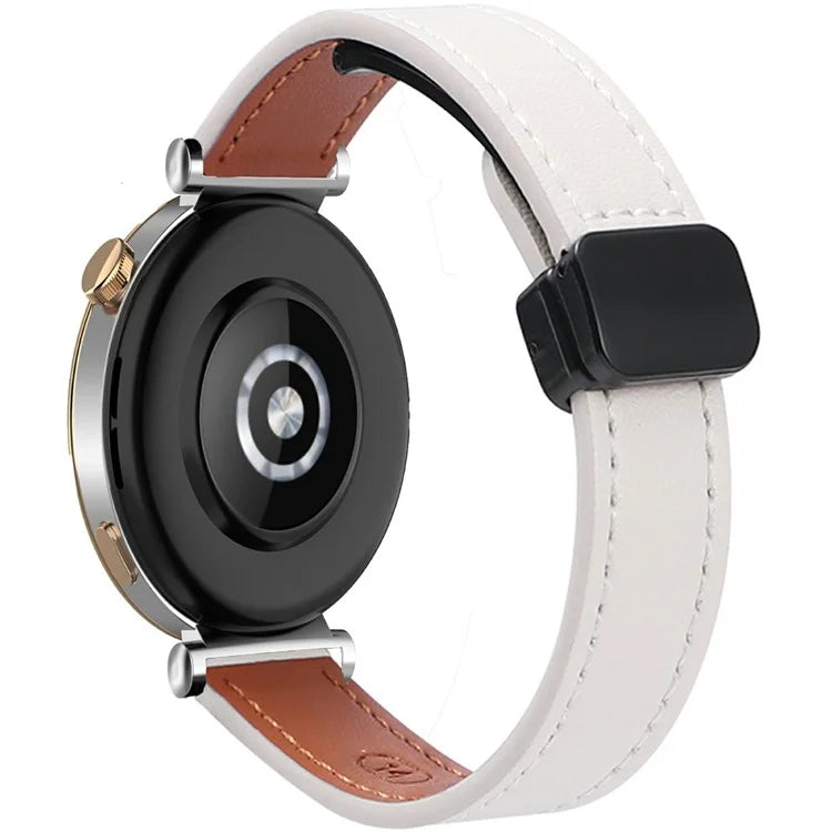 For Samsung Galaxy Watch7 / Watch FE / Watch6 / Watch 5 / Watch4 Universal 20mm Magnetic Buckle Slim Microfiber Leather Watch Strap