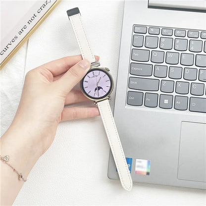 For Samsung Galaxy Watch7 / Watch FE / Watch6 / Watch 5 / Watch4 Universal 20mm Magnetic Buckle Slim Microfiber Leather Watch Strap