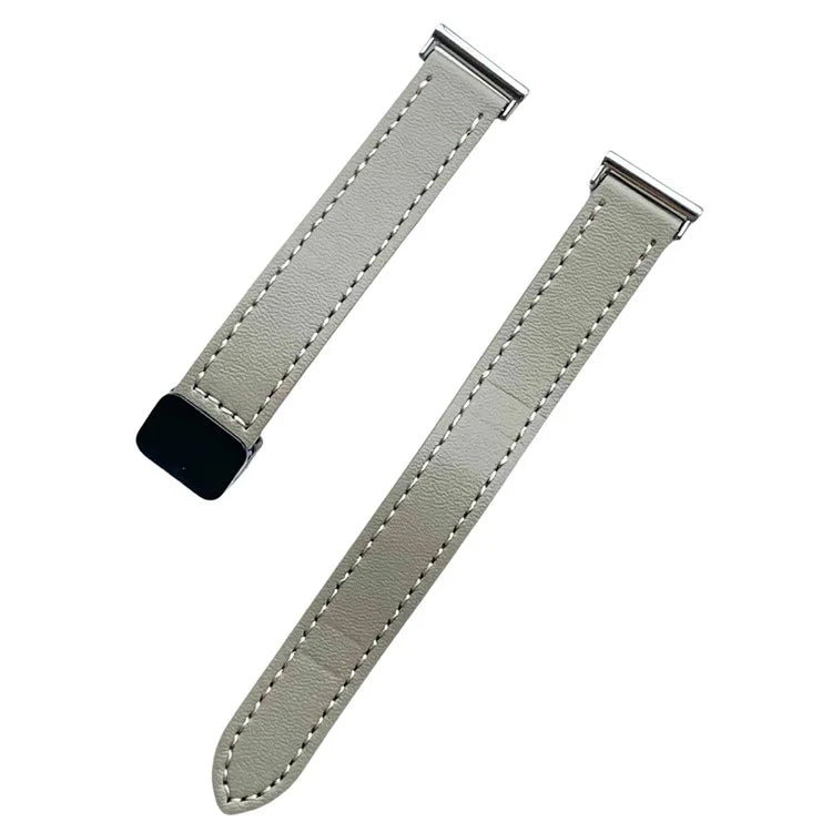 For Samsung Galaxy Watch7 / Watch FE / Watch6 / Watch 5 / Watch4 Universal 20mm Magnetic Buckle Slim Microfiber Leather Watch Strap