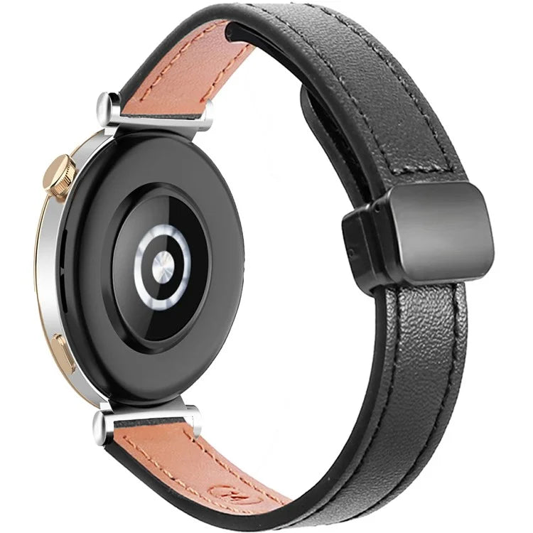 For Samsung Galaxy Watch7 / Watch FE / Watch6 / Watch 5 / Watch4 Universal 20mm Magnetic Buckle Slim Microfiber Leather Watch Strap