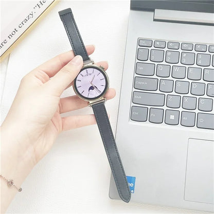 For Samsung Galaxy Watch7 / Watch FE / Watch6 / Watch 5 / Watch4 Universal 20mm Magnetic Buckle Slim Microfiber Leather Watch Strap