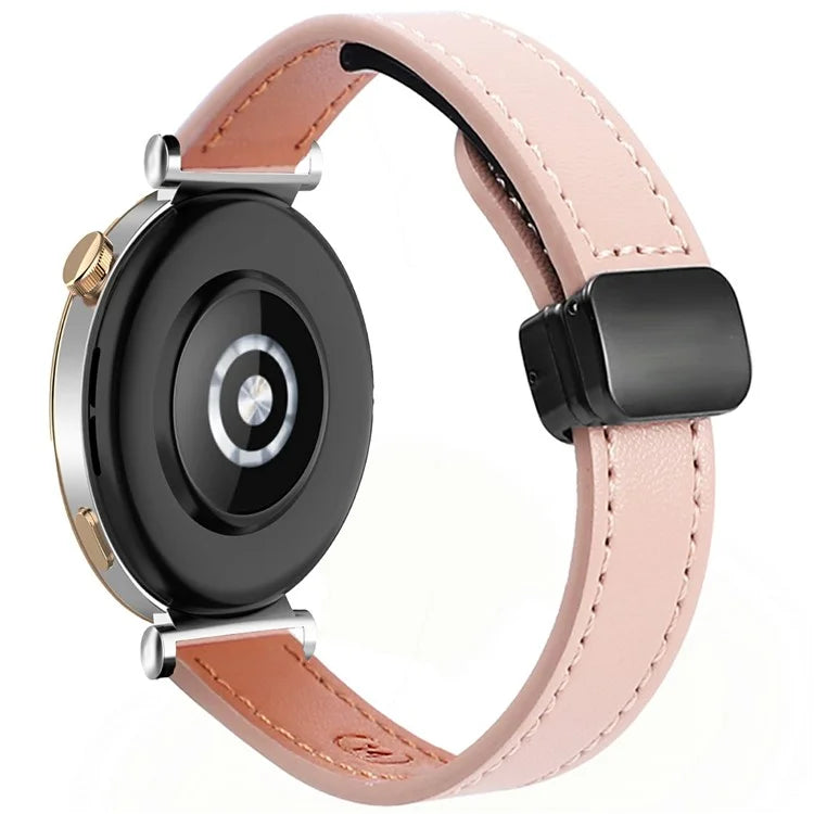 For Samsung Galaxy Watch7 / Watch FE / Watch6 / Watch 5 / Watch4 Universal 20mm Magnetic Buckle Slim Microfiber Leather Watch Strap