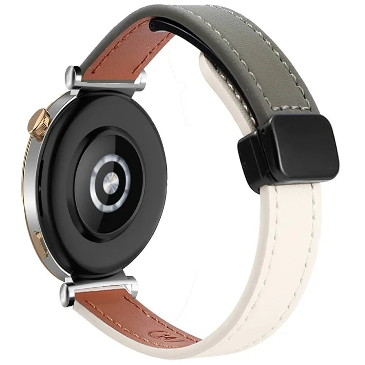 For Samsung Galaxy Watch7 / Watch FE / Watch6 / Watch 5 / Watch4 Universal 20mm Magnetic Buckle Slim Microfiber Leather Watch Strap