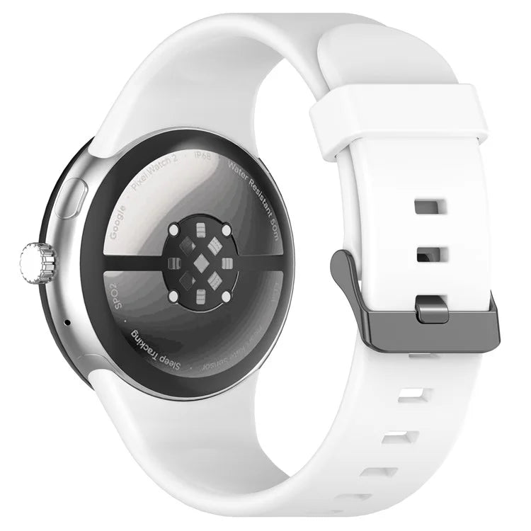 For Google Pixel Watch 3 45mm Silicone Watch Band Replacement Strap with Metal Connector