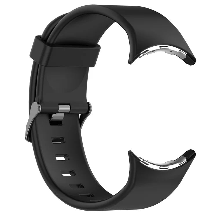 For Google Pixel Watch 3 45mm Silicone Watch Band Replacement Strap with Metal Connector