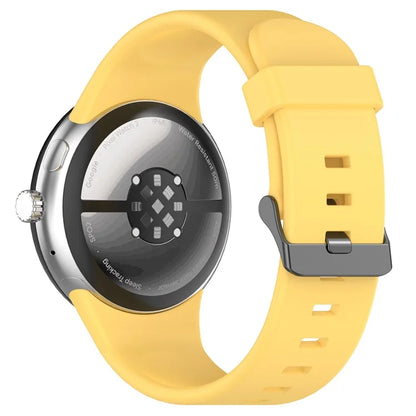 For Google Pixel Watch 3 45mm Silicone Watch Band Replacement Strap with Metal Connector