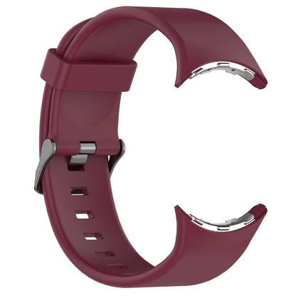 For Google Pixel Watch 3 45mm Silicone Watch Band Replacement Strap with Metal Connector