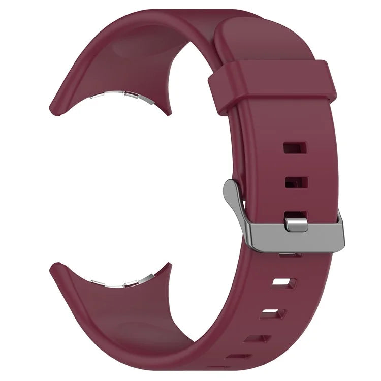 For Google Pixel Watch 3 45mm Silicone Watch Band Replacement Strap with Metal Connector
