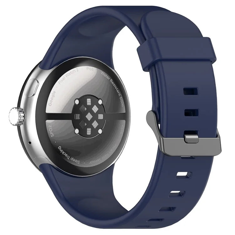 For Google Pixel Watch 3 45mm Silicone Watch Band Replacement Strap with Metal Connector