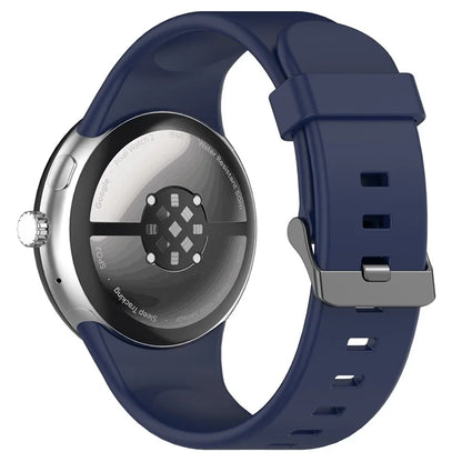 For Google Pixel Watch 3 45mm Silicone Watch Band Replacement Strap with Metal Connector