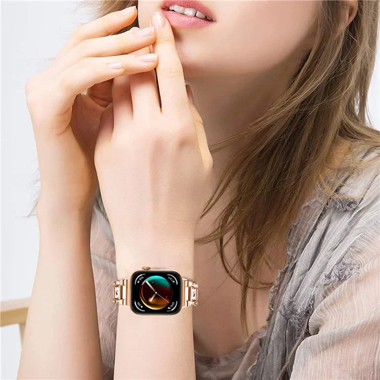 For Huawei Watch Fit 3 Metal Alloy Watch Band Rhinestones Resin Wristband Bracelet