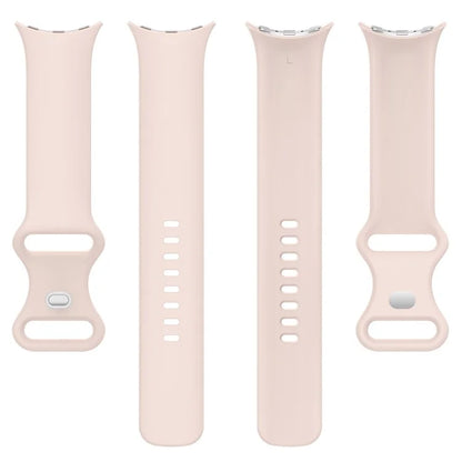 For Google Pixel Watch 3 45mm Replacement Strap 8 Shape Silicone Watch Band with Silver Buckle, Size S