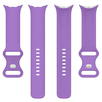 For Google Pixel Watch 3 45mm Replacement Strap 8 Shape Silicone Watch Band with Silver Buckle, Size S