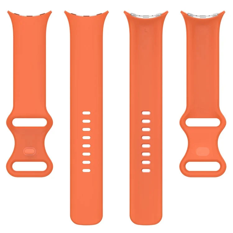 For Google Pixel Watch 3 45mm Replacement Strap 8 Shape Silicone Watch Band with Color Buckle, Size S