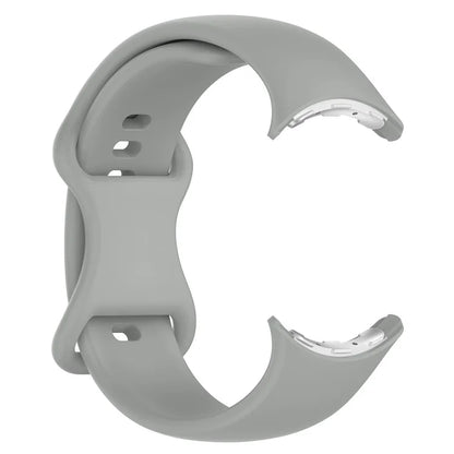 For Google Pixel Watch 3 45mm Replacement Strap 8 Shape Silicone Watch Band with Color Buckle, Size S