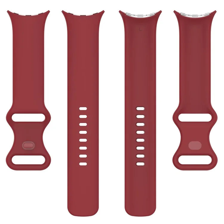 For Google Pixel Watch 3 45mm Replacement Strap 8 Shape Silicone Watch Band with Color Buckle, Size S