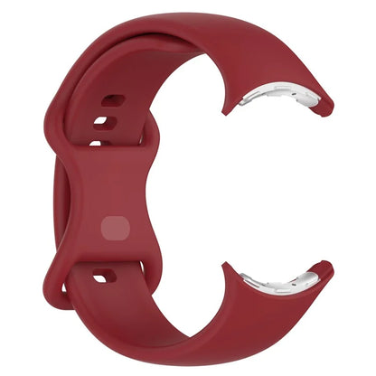 For Google Pixel Watch 3 45mm Replacement Strap 8 Shape Silicone Watch Band with Color Buckle, Size S
