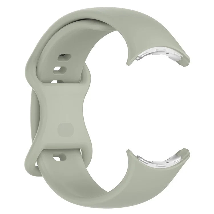 For Google Pixel Watch 3 45mm Replacement Strap 8 Shape Silicone Watch Band with Color Buckle, Size S