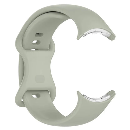 For Google Pixel Watch 3 45mm Replacement Strap 8 Shape Silicone Watch Band with Color Buckle, Size S