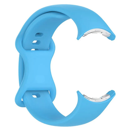 For Google Pixel Watch 3 45mm Replacement Strap 8 Shape Silicone Watch Band with Color Buckle, Size S
