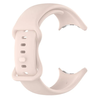 For Google Pixel Watch 3 45mm Replacement Strap 8 Shape Silicone Watch Band with Color Buckle, Size S