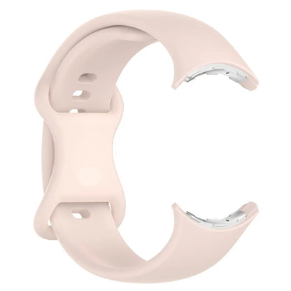 For Google Pixel Watch 3 45mm Replacement Strap 8 Shape Silicone Watch Band with Color Buckle, Size S