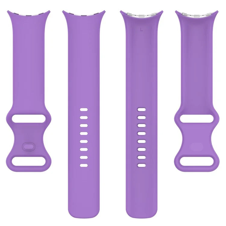 For Google Pixel Watch 3 45mm Replacement Strap 8 Shape Silicone Watch Band with Color Buckle, Size S
