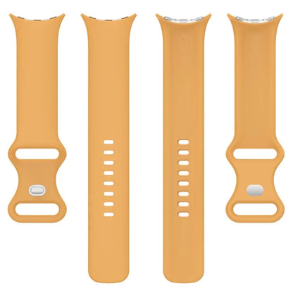 For Google Pixel Watch 3 45mm Replacement Strap 8 Shape Silicone Watch Band with Silver Buckle, Size L